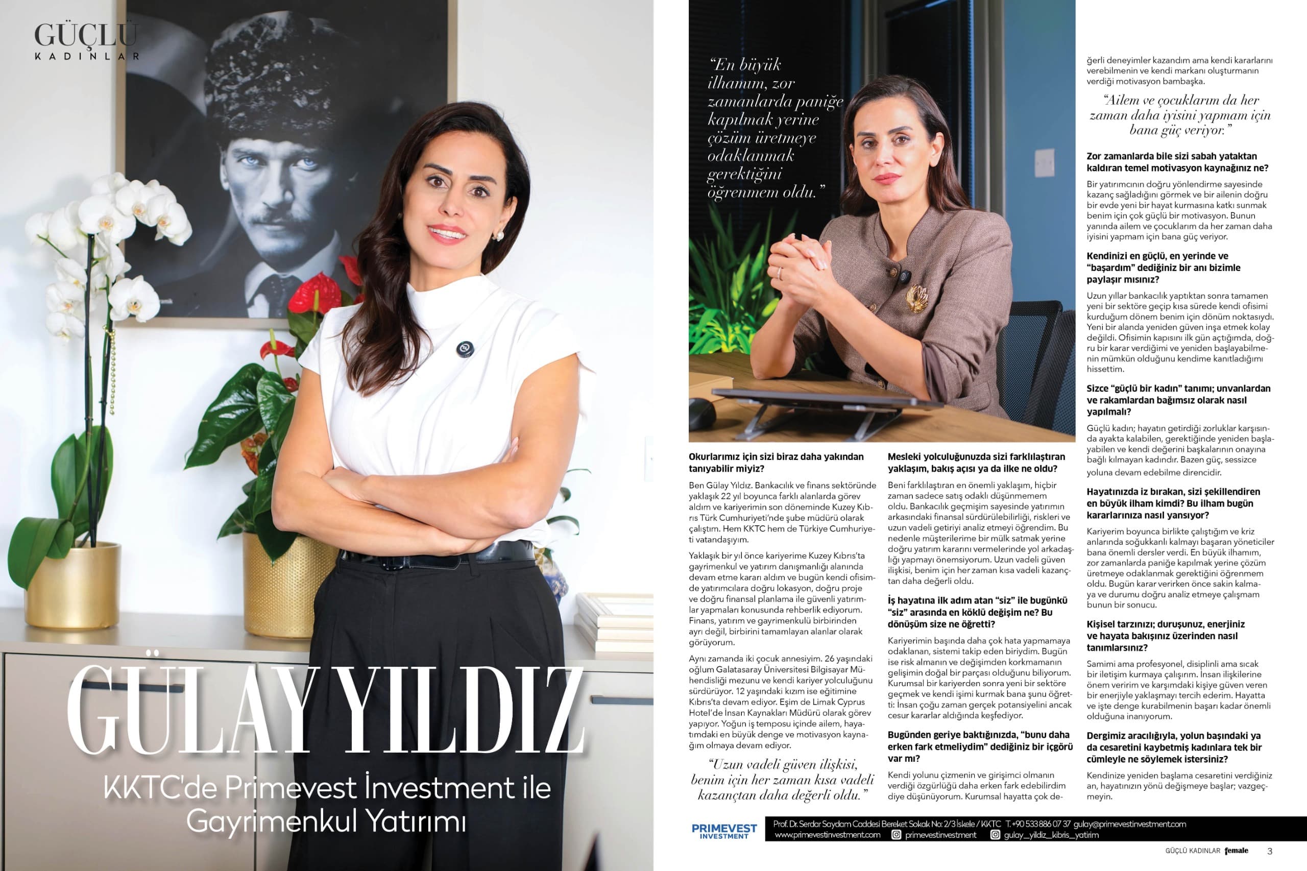 Primevest Investment Güçlü Kadınlar Dergisi'nde